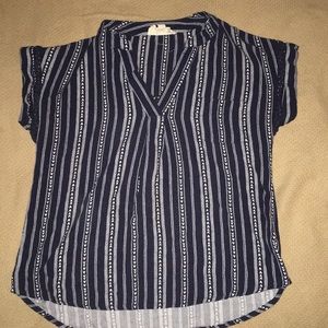 Navy blue stripped blouse